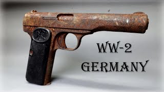 Rusty Gun restoration WW2  occupation FN Browning with test firing restoration ww2 [upl. by Lirrehs]