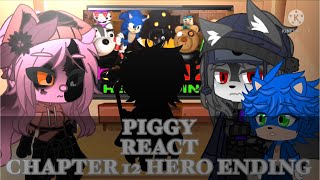 PIGGY REACT SONICampBALDI VS PIGGY BOOK 2 CHAPTER 12 HERO ENDING [upl. by Hanad]