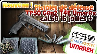 TP50 T4E UMAREX GEN2 Cal50 16 joules arme de défense domicile nouveauté 2024 [upl. by Acimot]