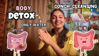 My experience of conch cleansing body detox “only salt amp water “ Shankha prakshalan 🐚 [upl. by Saxen]