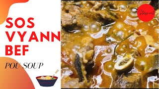 How to make beef sauce  Boeuf en sauce SOS VYANN BEF stessout recipe food haitiancreator [upl. by Hajan]