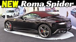 NEW 2023 Ferrari Roma Spider  Walkaround Details amp Interior  Modena Motor Valle Fest [upl. by Aket553]