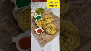 Vada Pav Waffles ❤️🙏🪔🌹🧿pearlrecipes mumbaifoodies streetfood diwalicelebration ytshorts food [upl. by Esyahc]