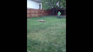 Kid falls off bike bleeds all over leg [upl. by Ress39]