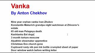 Vanka by Anton Chekhov Hindi Summary  MCQ  detailed explanation [upl. by Ohnuj661]