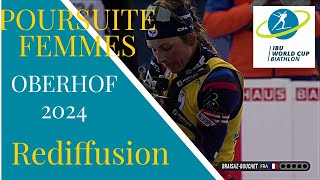 BIATHLON 20232024 POURSUITE FEMMES OBERHOF 2024 [upl. by Ajoop]