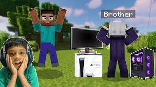 Minecraft but if my BROTHER lose he BUY me everything I want [upl. by Nohj]