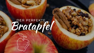 Bratapfel Rezept vom Grill  weihnachtlicher Bratapfel mit Mandel Füllung [upl. by Bijan]