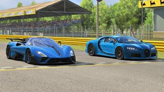 SSC Tuatara Striker vs Bugatti Chiron Super Sport WRE 300 at Monza Full Course [upl. by Ysnap]