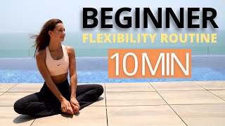 10 MIN BEGINNER FLEXIBILITY ROUTINE FOR THE INFLEXIBLE  Do This Every Day to Increase Flexibility [upl. by Rhiamon47]