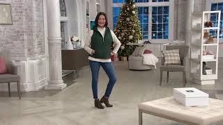 Earth Origins Leather Ankle Boots  Meryl on QVC [upl. by Dnalel190]