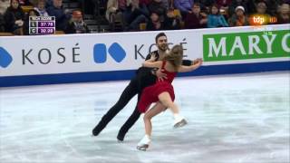 Guillaume Cizeron amp Gabriella Papadakis SP Worlds 2016 Boston [upl. by Jeddy]