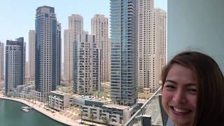 Dubai VLOG 1 How to find a nice apartment  checking Silverene Tower in Marina [upl. by Ansela530]