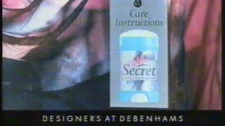 Debenhams advert promoting Secret  Broadcast 2nd November 1999 Channel 4 UK [upl. by Aicenav]