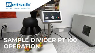 Sample Divider PT 100  Operation RETSCH sampledivider laboratoryinstruments [upl. by Enelyahs480]