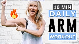 10 Minute Tone Your Arm Workout Over 50【No Equipment】 [upl. by Couchman]