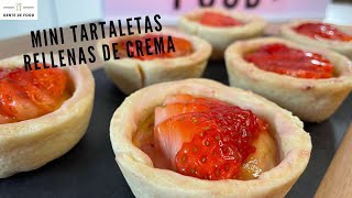 Mini tartaletas con masa quebrada rellenas de crema pastelera  Receta 12  GENTE DE FOOD [upl. by Cirre33]