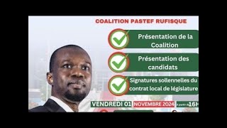 Cérémonie de Signature du contrat de legislature de la coalition Pastef Rufisque [upl. by Twila709]