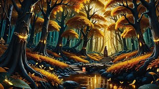 Lothlórien Cozy Autumn Forest 🍂 🍁 ASMR AMBIENCE  Enchanted Forests Sounds  Lord of the rings [upl. by Ceevah490]