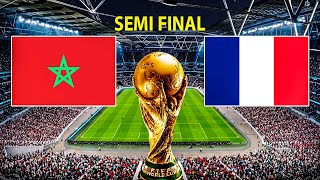 FRANCE vs MOROCCO  FIFA World Cup Qatar 2022 Semi Final  Mbappe vs Hakimi  PES 2021 Gameplay PC [upl. by Yentrac]