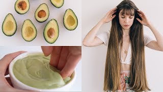 DIY AVOCADO HAIR MASK healthy hair naturally [upl. by Anirbys]