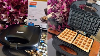 Prestige Waffle Maker unboxing and review with demo  Best Waffle maker at affordable price [upl. by Alabaster]