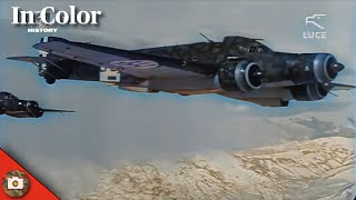 Savoia Marchetti SM79 in action  Regia Aeronautica  italian air force ww2 Colorized amp Enhanced [upl. by Gerek]