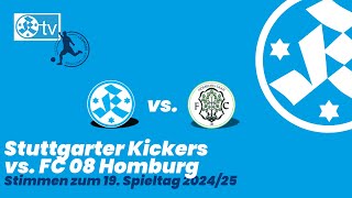 19 Spieltag Regionalliga Südwest 202425 Stimmen Stuttgarter Kickers  FC 08 Homburg [upl. by Burl416]