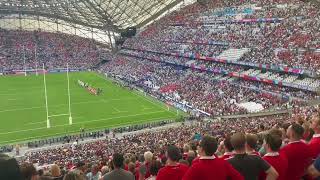 Wales National Anthem at the Rugby World Cup 2023 in Marseille [upl. by Lativa25]