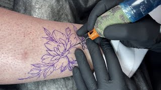 WHIP SHADING TATTOO small Flower [upl. by Niarda188]