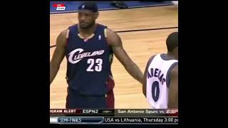 If you miss both of these free throws game is over  LeBron to Gilbert Arenas in Game 6 of playoffs [upl. by Nomyad]