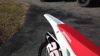 2015 crf250r full Fmf 41 dual exhaust sound clip [upl. by Woodcock]