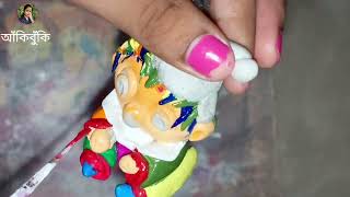 clay diy key ring । joker 🃏 clay diy। joker painting। subscribe claycraft youtube diy craftsyt [upl. by Daile]