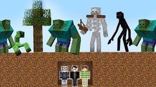 Minecraft MUTANT YARATIKLARA KARŞI 100 GÜVENLİ SIĞINAK [upl. by Arykat]