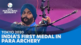 Tokyo 2020 🇮🇳 Harvinder Singhs Historic Medal For India in Para Archery [upl. by Morril827]