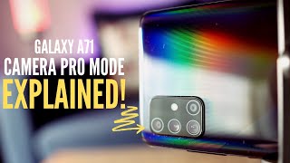 Samsung Galaxy A71 Camera Pro Mode Explained  One UI 21 [upl. by Atiuqa615]