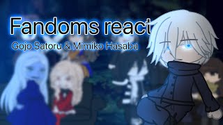 Fandoms react  Part 1  Gojo Satoru amp Mimiko Hasaba  JJK  SPOILERS [upl. by Burrill]