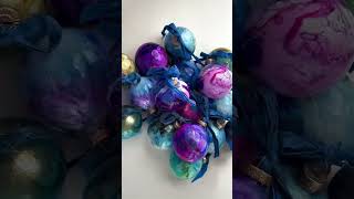 Join me as I paint Christmas ornaments in mixed media diyornaments christmasornaments [upl. by Tyika]