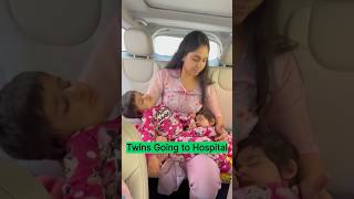 Twins Going to Hospital 🏥  Corporate life minivlog twins hospital [upl. by Uis]