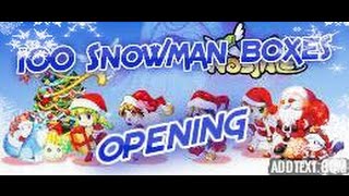 Nostale UK  100 Snowman boxes opening [upl. by Anh243]