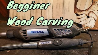 How to wood carve for the beginner Dremel carving Dremel flex shaft [upl. by Adroj631]