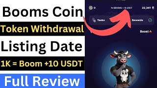 Booms Token Airdrop Withdrawal Complete Process  Booms Airdrop New Update  Booms Listing Date [upl. by Akirat]