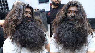 10 YEARS BEARD Homeless Man Insane Transformation [upl. by Belding]