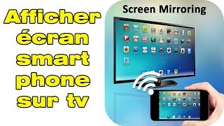 Comment afficher lécran dun smartphone sur une TV activer screen mirroring sur TV Samsung [upl. by Yoc379]