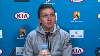 Simona Halep press conference 4R  Australian Open 2015 [upl. by Binah]