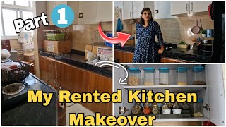 My New Rented Kitchen MakeoverHow to Organise Non Modular Kitchen [upl. by Intosh]