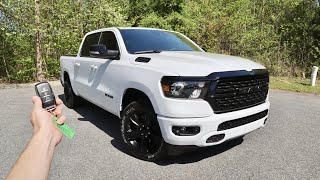 2022 Dodge RAM 1500 Big Horn Night Edition eTorque Start Up Walkaround POV Test Drive and Review [upl. by Leirbma]