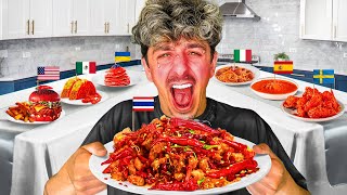 I Ate the Spiciest Food from EVERY Country in the World [upl. by Elleirua359]