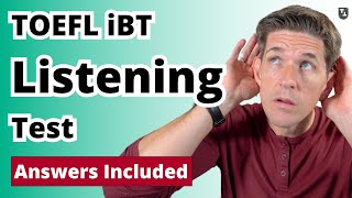 TOEFL iBT Listening Practice Test With Answers [upl. by Enneirdna573]