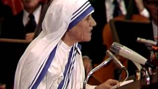 Acceptance Speech by Mother Teresa Media Player at Nobelprize org [upl. by Glad873]